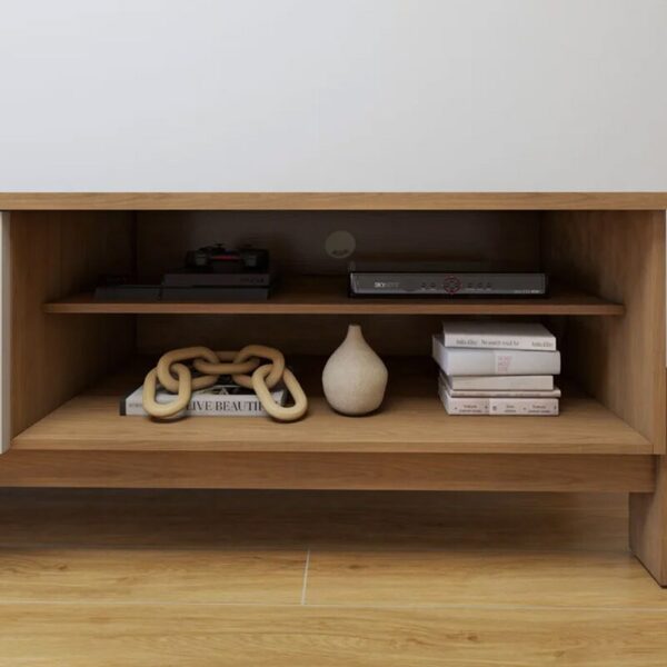 Rack Bancada Ouro Preto Larg. 1.64m Cinamomo/Off C/Detalhe Frisado para TV até 65