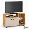 Rack Seleto Candian Larg. 1.21m Cinamomo/Off para TV até 49" - JCM