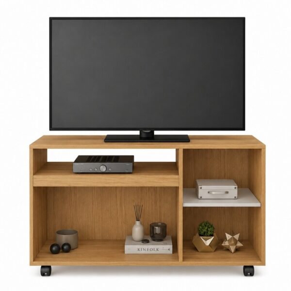 Rack Seleto Candian Larg. 1.21m Cinamomo/Off para TV até 49