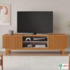 Rack Triunfo Ripado Larg. 2.00m Cinamomo/Off para TV até 70" - JCM