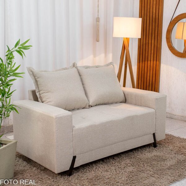 Sofá 2 lugares 8100 1.55m Linho Bege 24