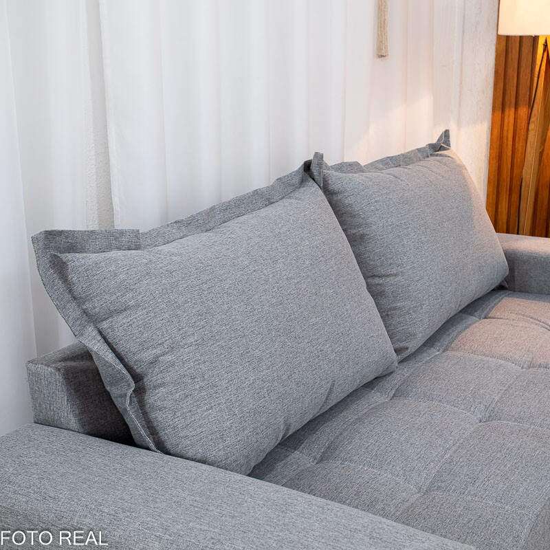 Sofá 3 e 2 lugares 8100 Linho Cinza 27
