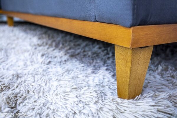 Sofá 3 Lug. Milão C/Chaise Lado Direito Veludo Cinza 814 Larg. 2.30m - Molas Ensacadas