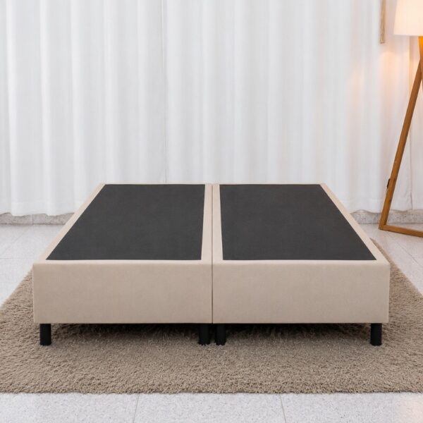 Alternative view of Base Box Casal Bipartida 138x188x37 Sued Bege - Ortobel