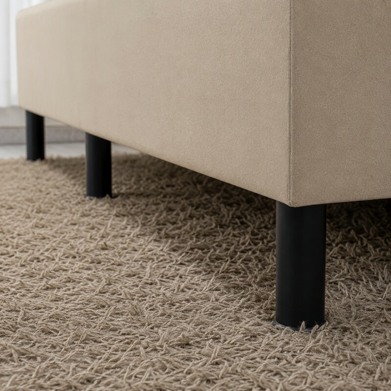 Base Box Casal Bipartida 138x188x37 Sued Bege - Ortobel - Imagem 4