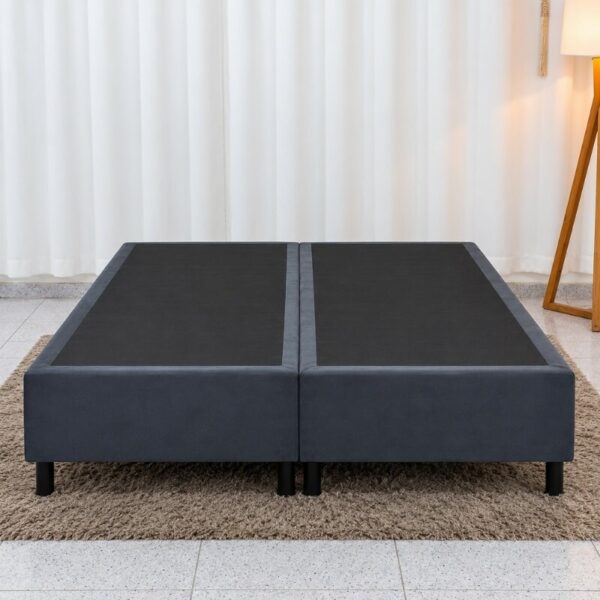 Alternative view of Base Box Casal Bipartida 138x188x37 Sued Cinza - Ortobel