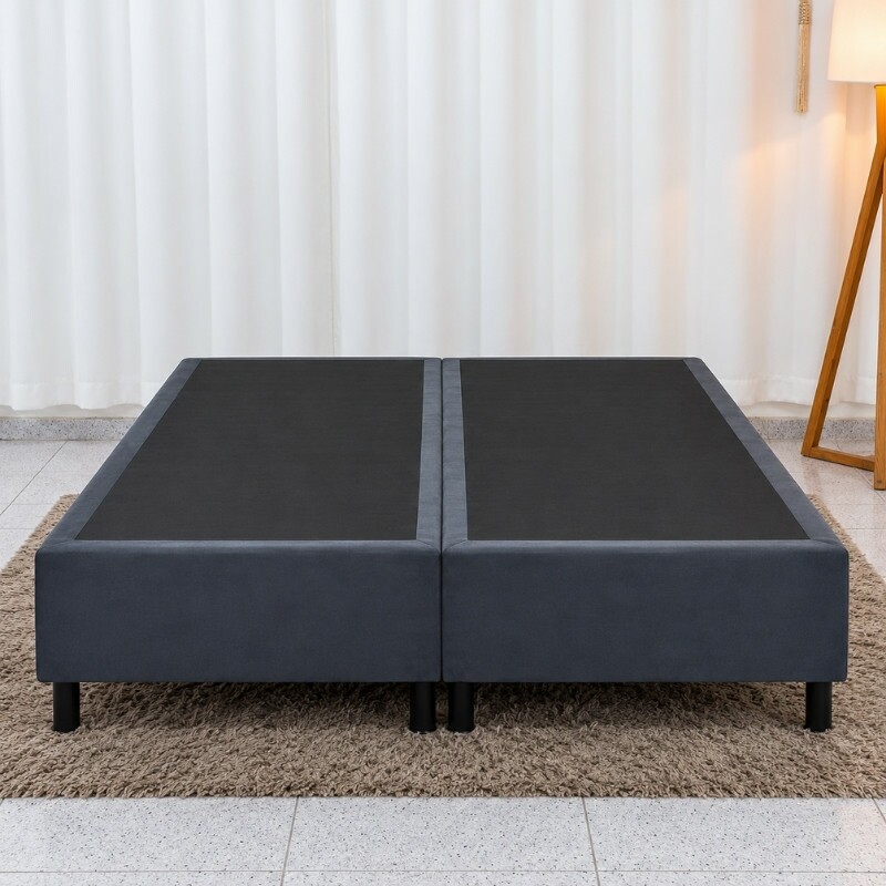Base Box Casal Bipartida 138x188x37 Sued Cinza - Ortobel - Imagem 2