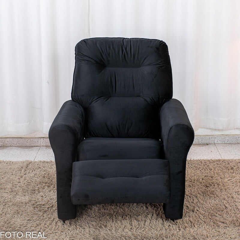 Poltrona Reclinável Clio MX-24 Veludo Preto 451 - Imagem 6