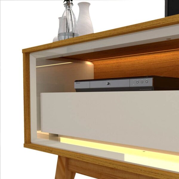 Alternative view of Rack Requinte Larg. 2.12m Naturale/off C/ Led 100% MDF para TV até 75" - Gelius