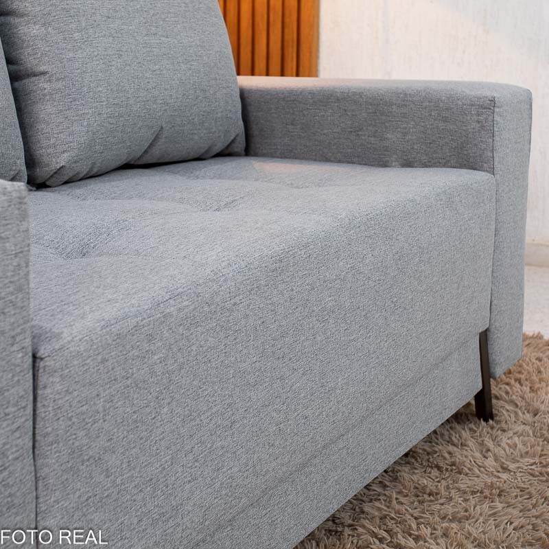Sofá 2 lugares 8100 1.55m Linho Cinza 27 - Imagem 6