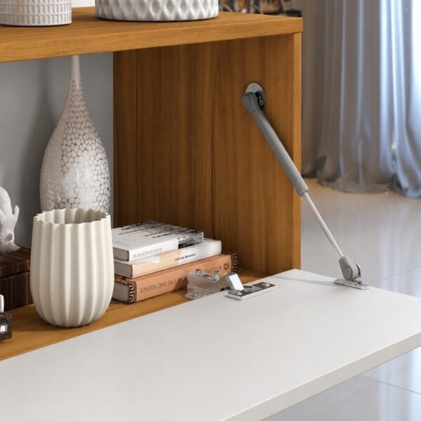 Alternative view of Painel NT 1115 Larg. 1.80m Off White/Freijó C/ Led para TV até 60" - Notável