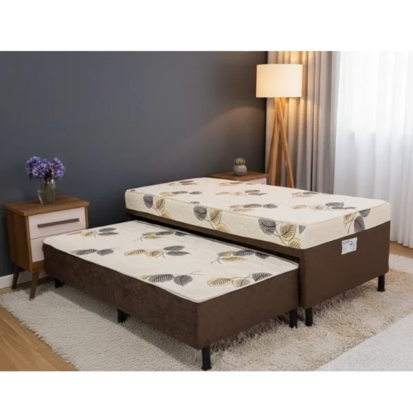 Alternative view of Cama Solteiro Unibox C/ Cama auxiliar Sonho Bom Marrom - Nosso Sonho REF: 6621