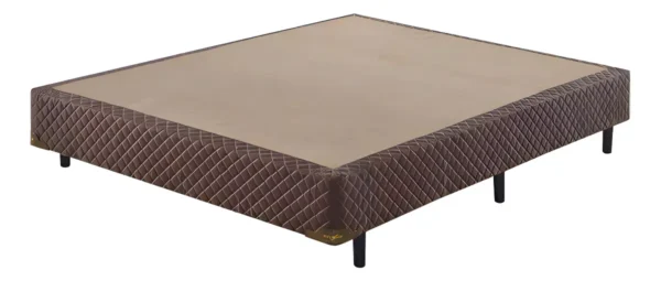 Base Box Casal Sommier Ecoflex 138x188cm Cor Marrom REF: 3518